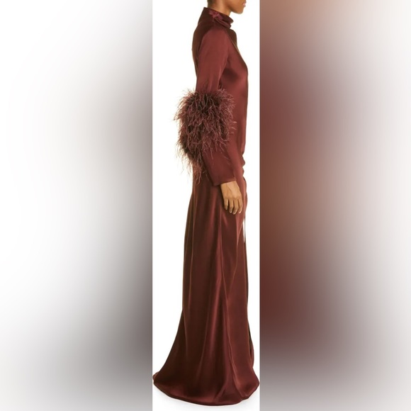 Lapointe gown. Worn once. Brown maroon - Picture 2 of 8